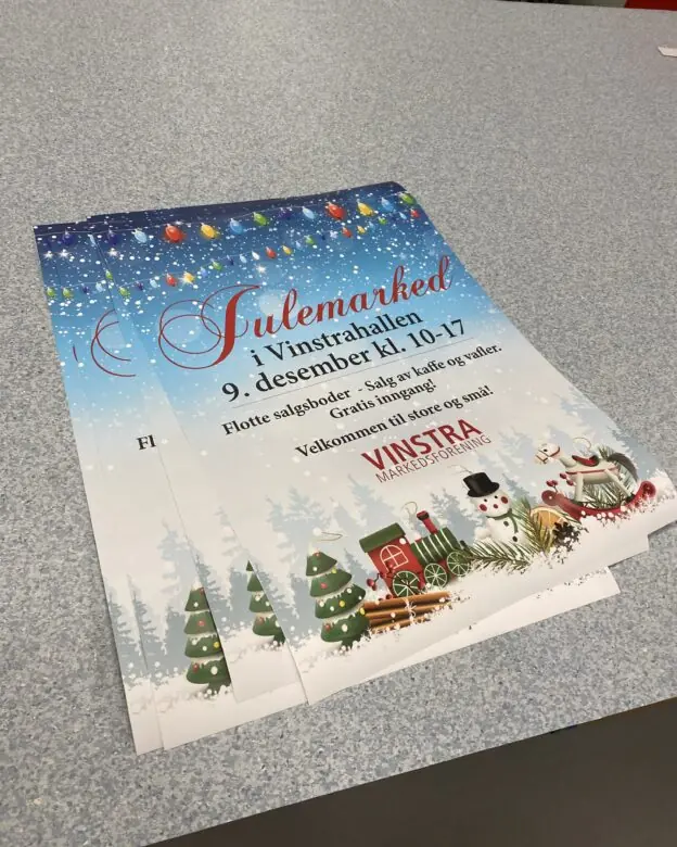 print av plakat for kunde i fåvang