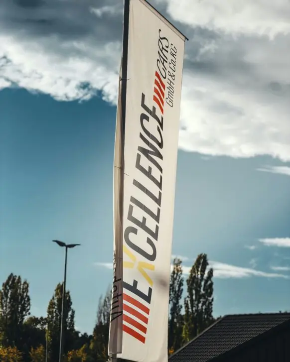 Stort flagg på en arena