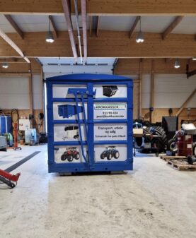 printet folie på kontainer for kunde i fåvang