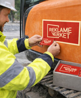 solide klistremerker til anleggsmaskiner