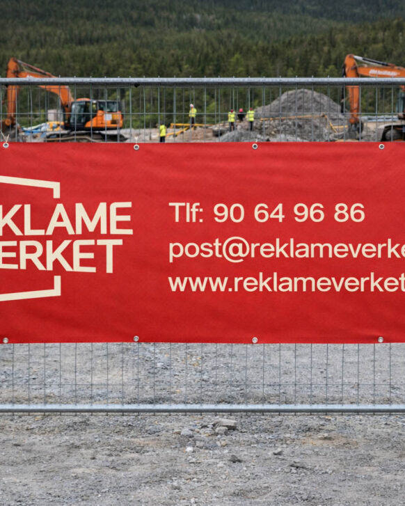 banner til byggeplass