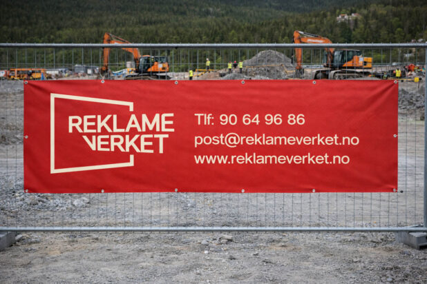 banner til byggeplass