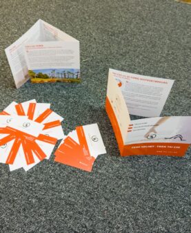 Visittkort og brosyrer til kunde i Fåvang